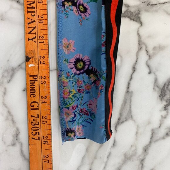 NOLI Floral Flower Print Leggings Women Size Small Blue Pink Skinny Slim Stretch - Picture 7 of 9